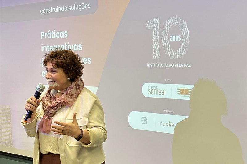 A cofundadora do Ação Pela Paz, Solange Senese - Foto: divulgação - Imprensa Funap