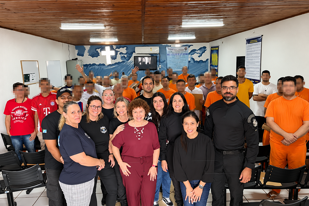 A&ccedil;&atilde;o Pela Paz na Penitenci&aacute;ria da AGEPEN-MS - Foto: acervo pessoal