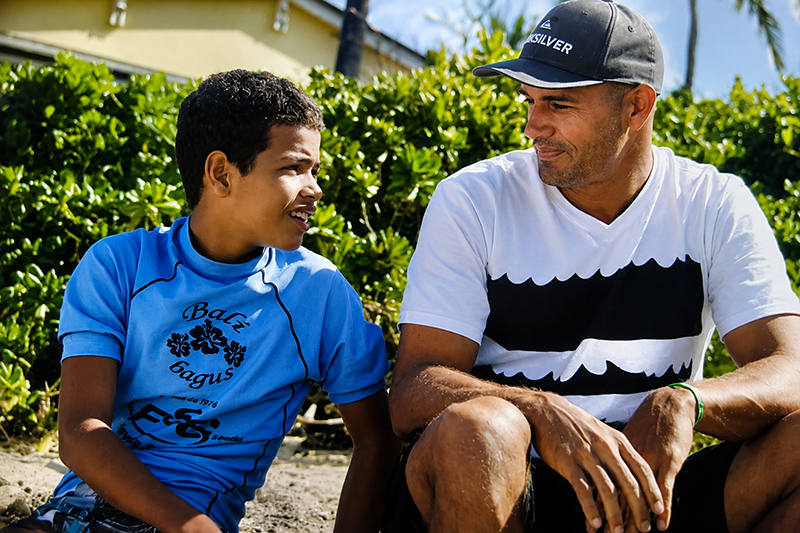 Naam&atilde; e Kelly Slater - Foto: arquivo pessoal 