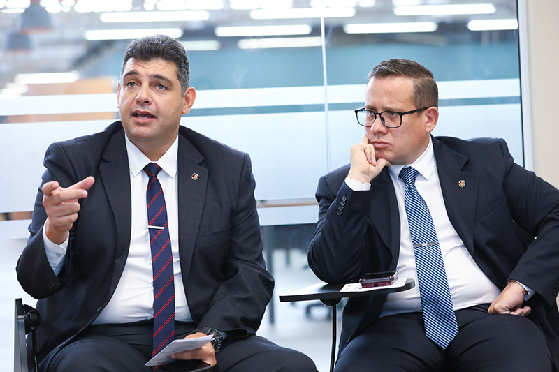 Diretor-geral e diretor-geral adjunto da Polícia Penal, Rodrigo Santos Andrade e Odirlei Arruda de Lima - Foto: Lucas Claudiano de Souza / TJSP