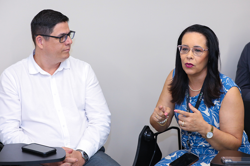 Claudio Nachibal e coronel Eunice Rosa Godinho - Foto: Lucas Claudiano | Imprensa TJSP