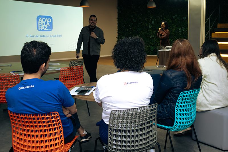 Marcos Ferreira e Patricia Stahelin do A&ccedil;&atilde;o Pela Paz - Foto: Michel Mota | A&ccedil;&atilde;o Pela Paz